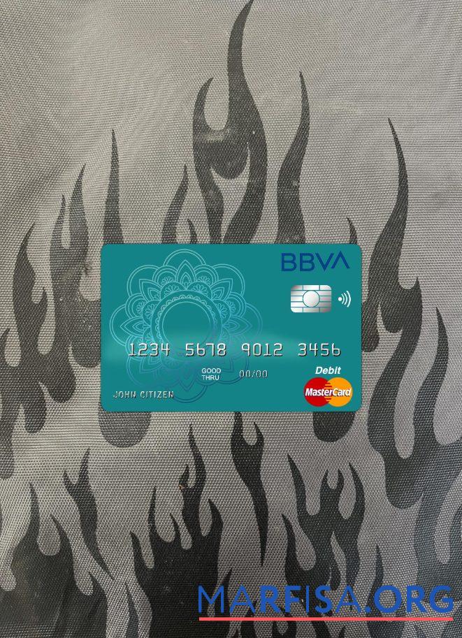 Downloadable Argentina BBVA bank mastercard debit photolook front example